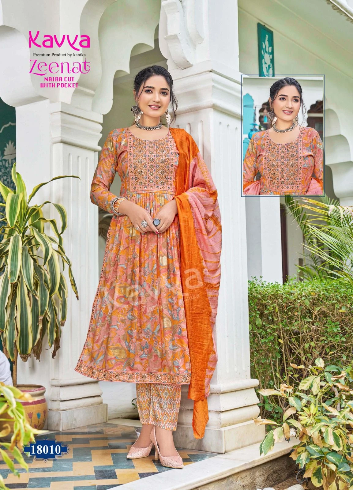 Kavya Zeenat Vol 18 Capsule Foil Print Wholesale Readymade Salwar Suit Catalog — Wholesale Readymade Suit, Kavya wholesale from Surat - Gallery Image 11